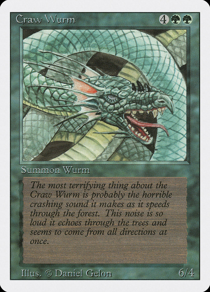 MTG Magic the Gathering Craw Wurm (190/306) Revised Edition MP | eBay