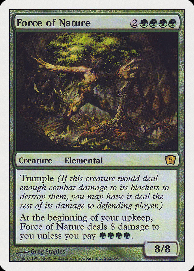 MTG Magic the Gathering Force of Nature (242/359) Ninth Edition LP