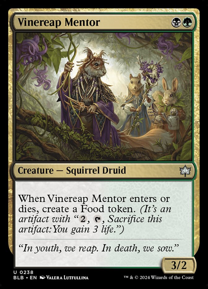 MTG Magic the Gathering Vinereap Mentor (238/427) Bloomburrow LP