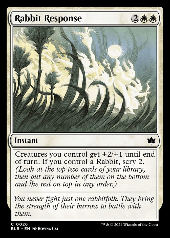 mtg bunny cards Rabbit Battery Price & Card Details  Year of the Rabbit 2023 Artwork is hand Selesnya Bunnies (Constructed Pioneer) 