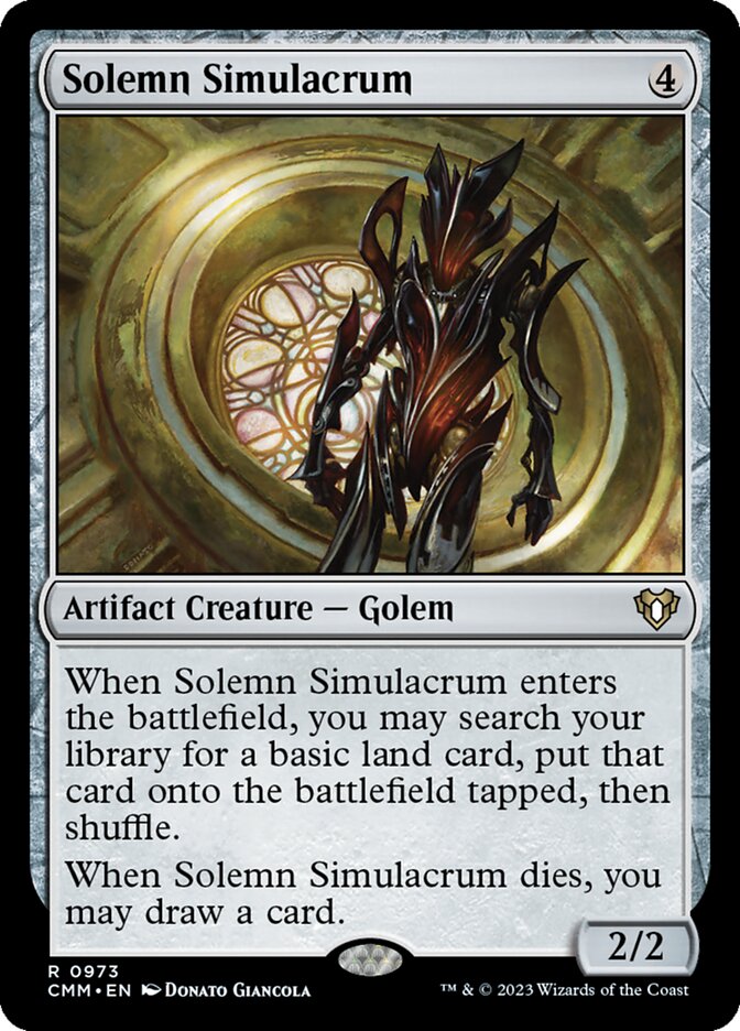 MTG Magic the Gathering Solemn Simulacrum (973/1173) Commander Masters LP |  eBay