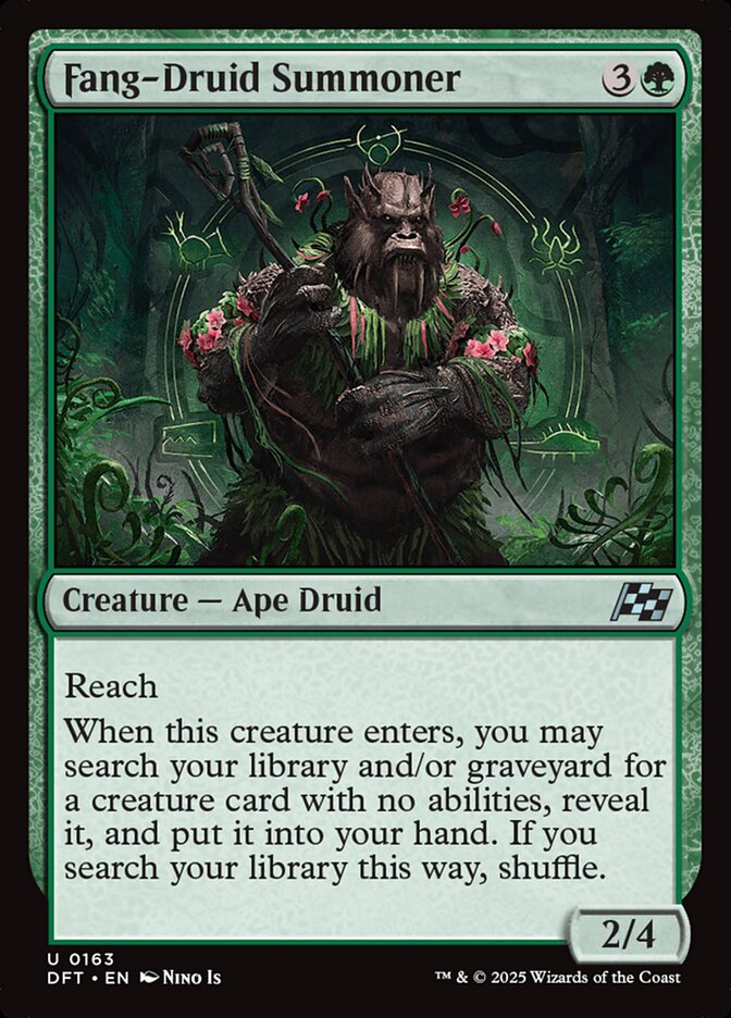 MTG Magic the Gathering Fang-Druid Summoner (163/568) Aetherdrift LP