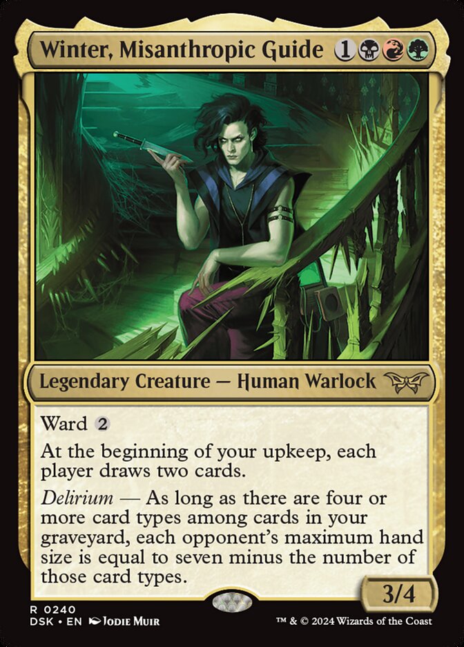 mtg duskmourn card gallery MTG Winter, Misanthropic Guide (240/469) Duskmourn House of Horror NM