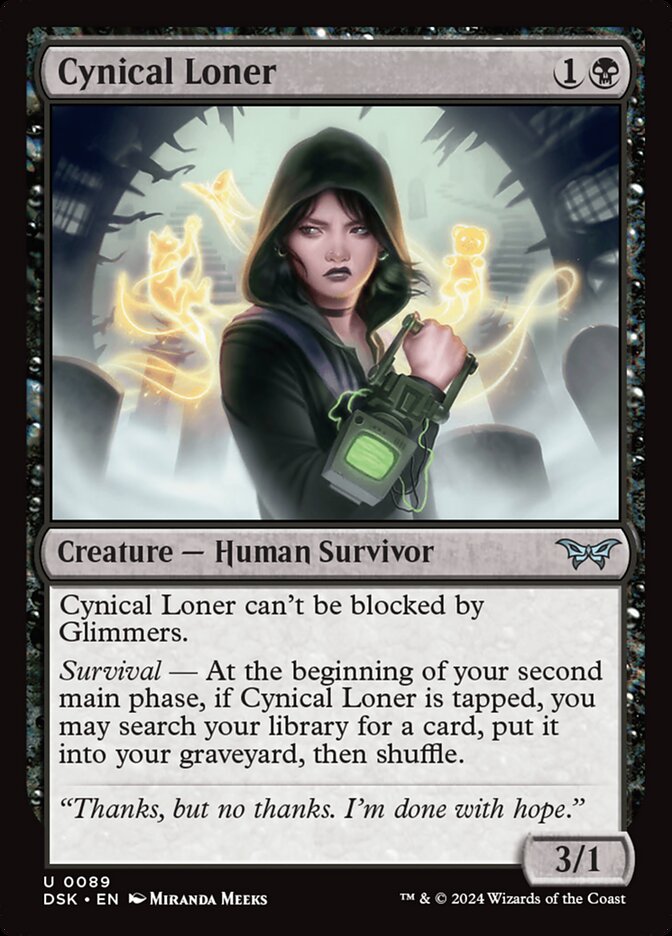 MTG Magic the Gathering Cynical Loner (89/469) Duskmourn House of Horror LP 