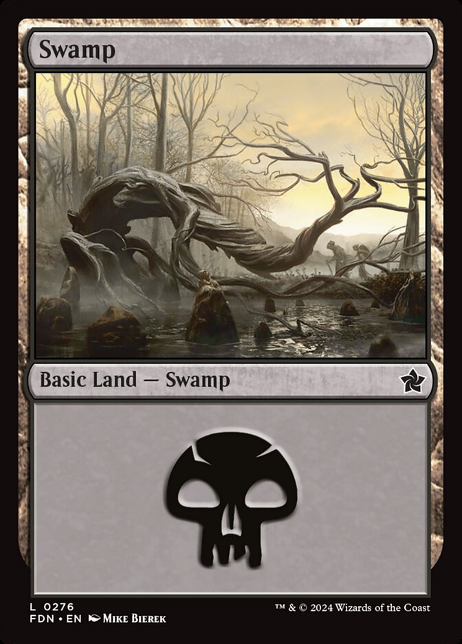 swamp cards mtg (286) - FULL ART The Gathering Swamp (258) [Throne of Eldraine]