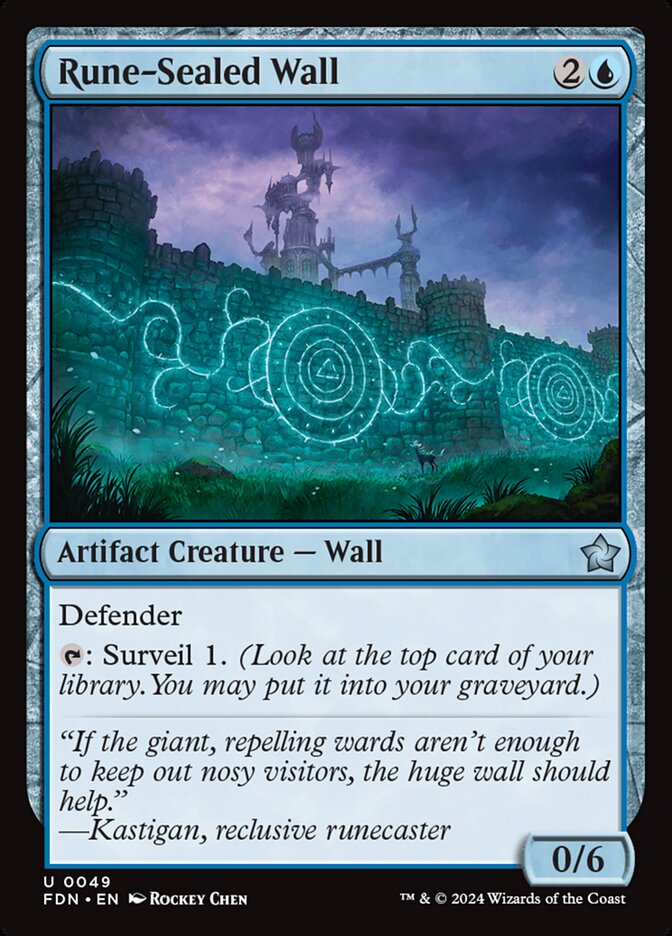 MtG Foundations Uncommon Rune-Sealed Wall #49