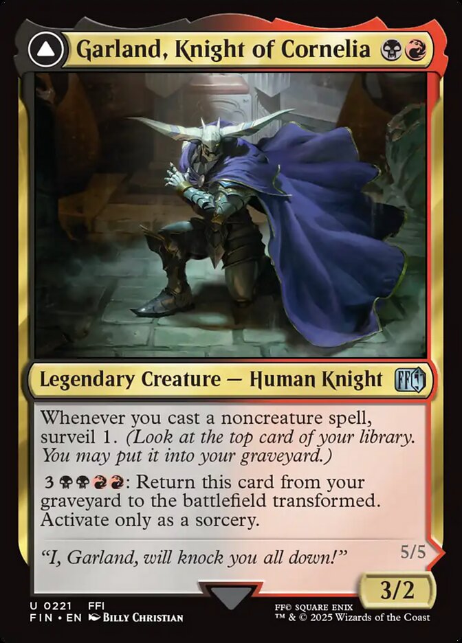 MTG Magic the Gathering Garland, Knight of Cornelia (221/764) Final Fantasy LP | eBay MTG Magic the Gathering Garland, Knight of Cornelia (221/764) Final Fantasy LP | eBay