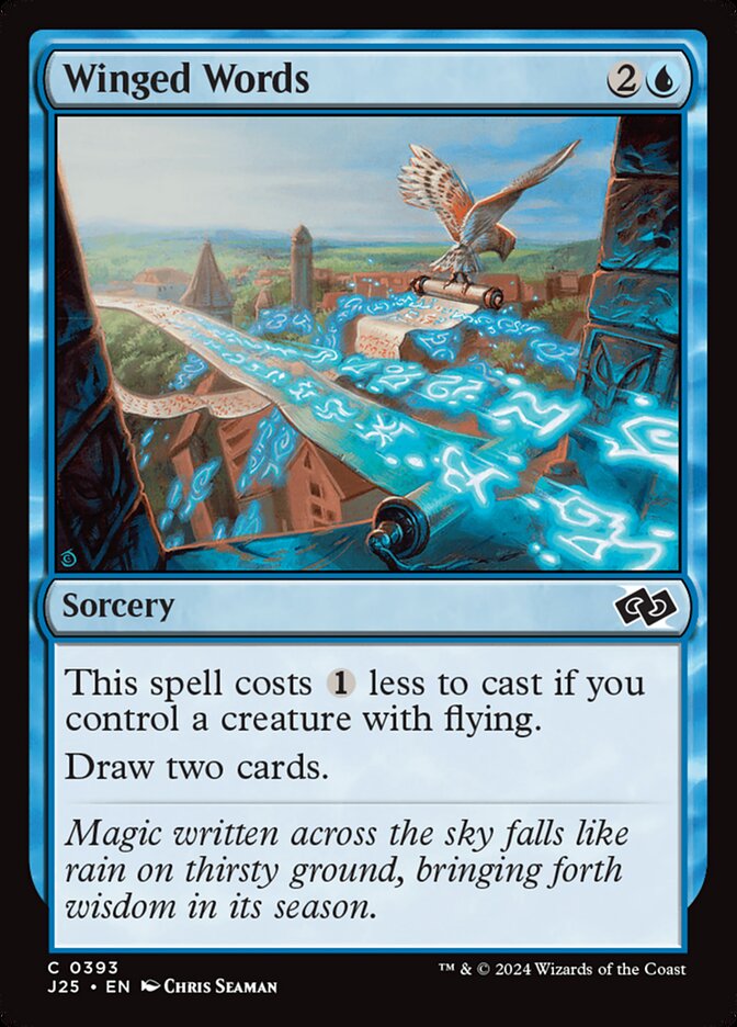 MTG Magic the Gathering Winged Words (393/779) Foundations Jumpstart NM
