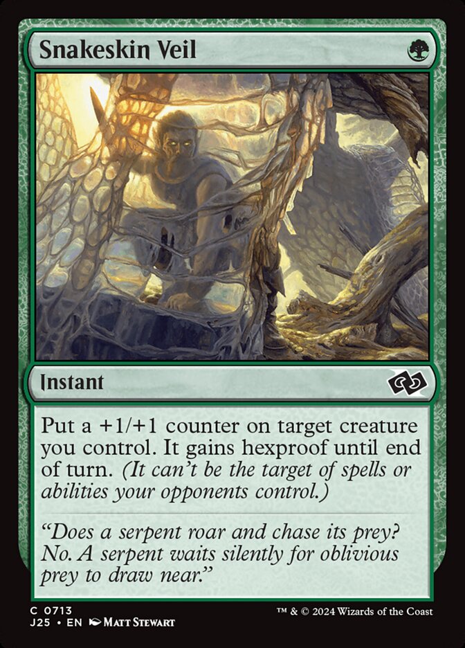 MTG Magic the Gathering Snakeskin Veil (713/779) Foundations Jumpstart NM |  eBay