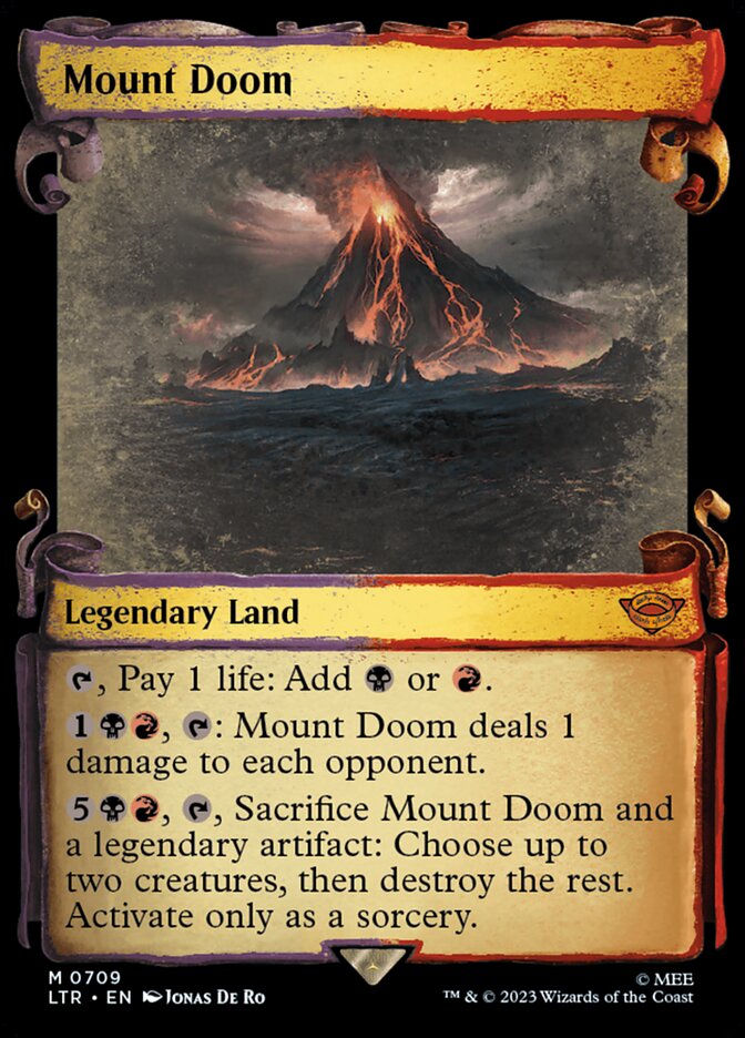 mtg mount cards Doom (709/943) The Lord of the Rings Tales of Middle-earth LP Mount Velus Manticore deals X damage to any target MTG LTR Lord Of The