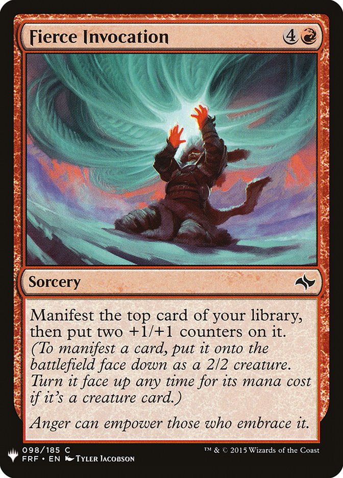 MTG Magic the Gathering Fierce Invocation (FRF-98/1703) Mystery Booster LP  | eBay