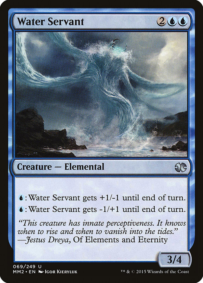 mtg water cards MTG Magic the Gathering Water Servant (69/265) Modern Masters 2015 LP