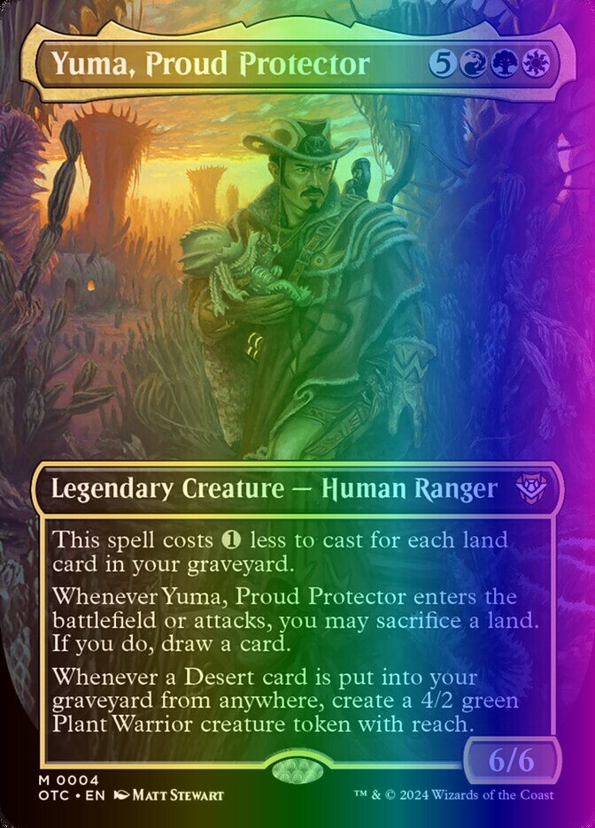 MTG Yuma, Proud Protector (4/421) Outlaws of Thunder Junction Commander LP  FOIL
