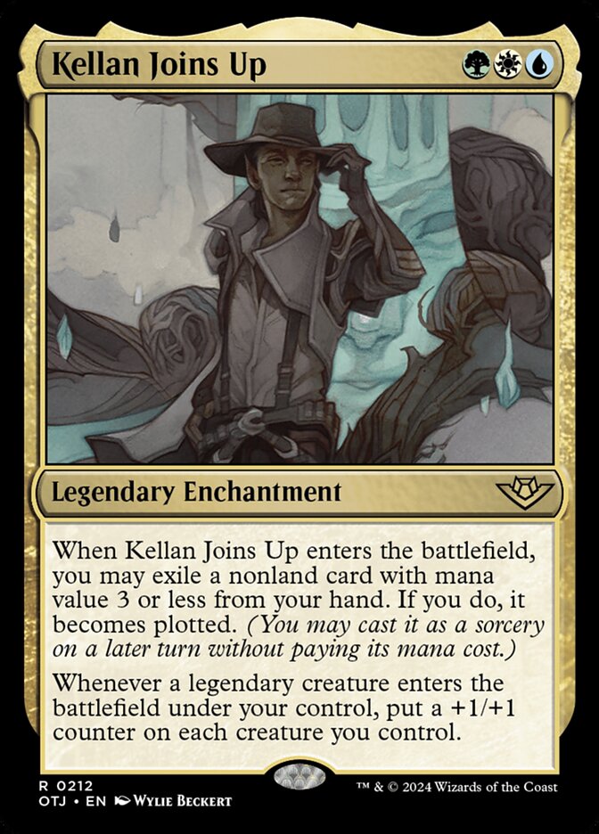 joins up cards mtg Magic The Gathering - Outlaws of Thunder Junction 212 Card Type MTG Kellan Joins Up (212/441)
