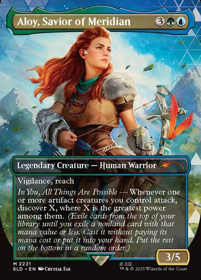 mtg secret lair card prices MTG Aloy, Savior of Meridian (2221/3202) Secret Lair Drop Series LP