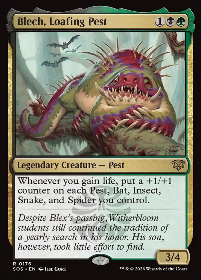MTG Magic the Gathering Blech, Loafing Pest (176/444) Secrets of