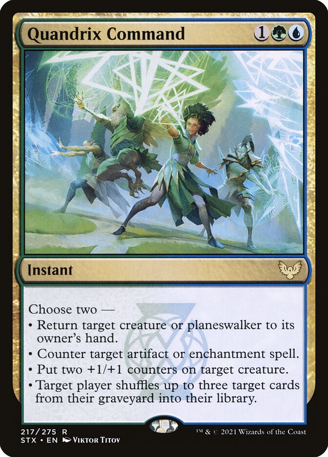 MTG Quandrix Command (217/447) Strixhaven School of Mages Japanese