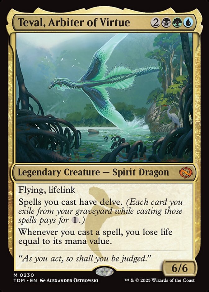 MTG Teval, Arbiter of Virtue (230/485) Tarkir Dragonstorm LP