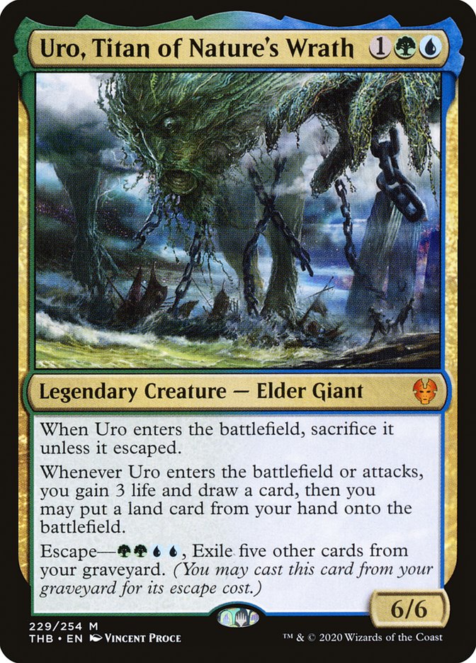 mtg titan cards Uro, of Nature's Wrath (229/415) Theros Beyond Death LP This Vehicle becomes an artifact creature until end of turn.) ≫ MTG Sludge Titan decks
