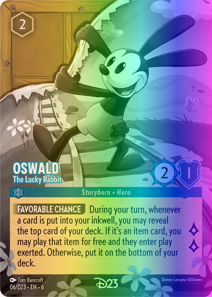 Lorcana Oswald - The Lucky Rabbit (6/14) D23 Promos LP FOIL