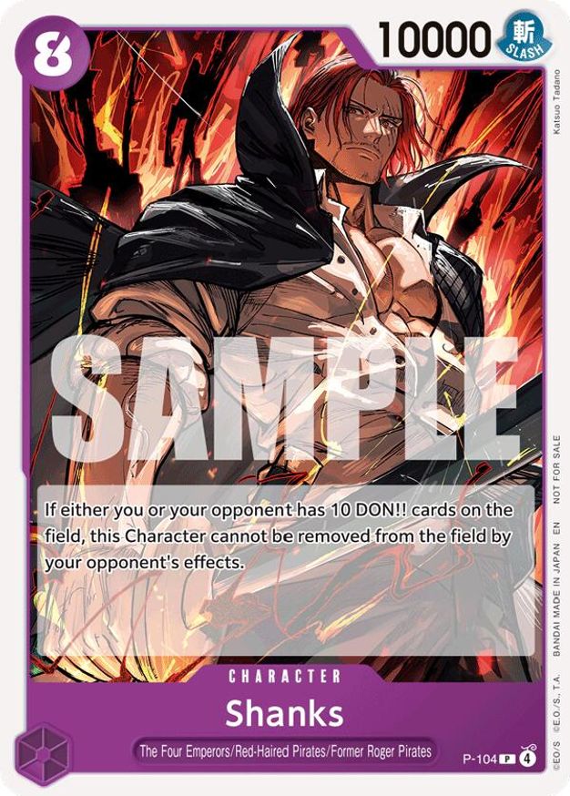 One Piece Shanks (P-104/259) One Piece Promotion Cards NM - Store