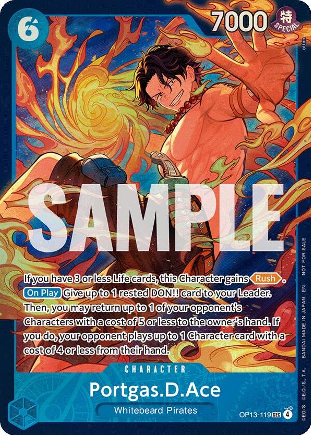 Portgas.D.Ace (OP13-119/343) One Piece Promotion Cards NM FOIL