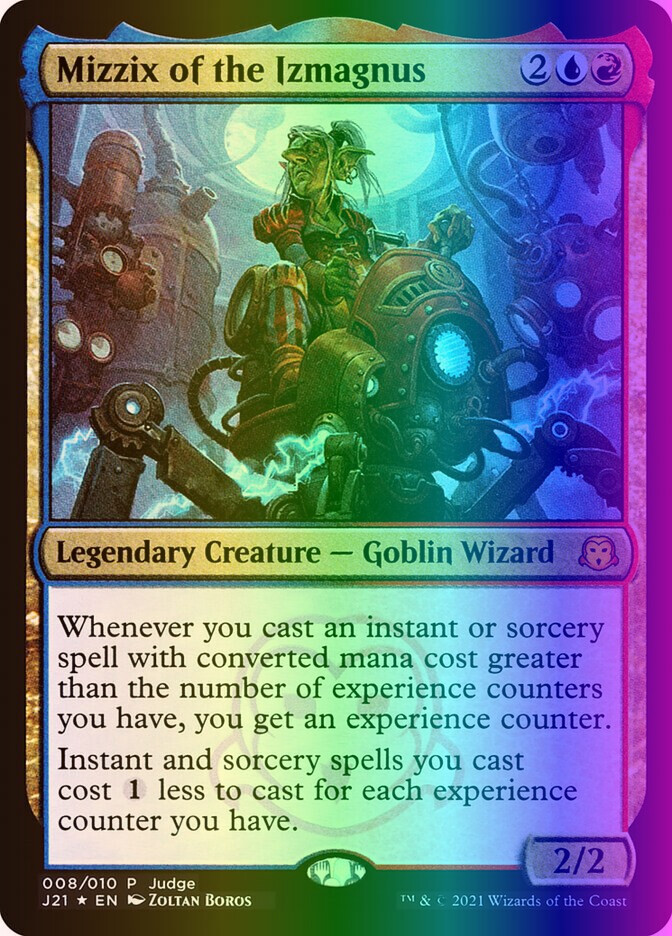 MTG Mizzix of the Izmagnus (8/6) Judge Gift Cards 2021 LP FOIL | eBay