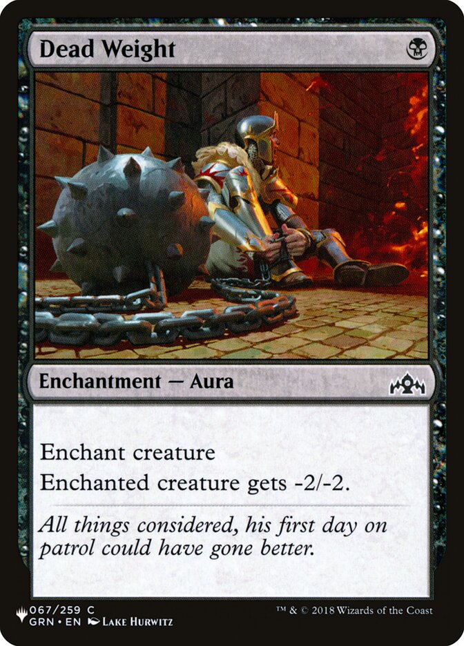 mtg card weight MTG Magic the Gathering Dead Weight (GRN-67/2869) The List NM