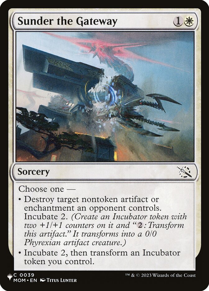 MTG Magic the Gathering Sunder the Gateway (MOM-39/2869) The List LP