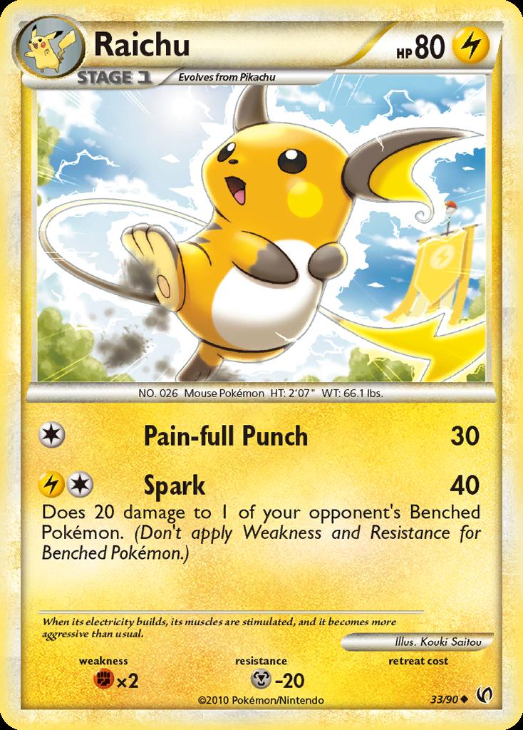 Pokemon Raichu (33/105) Undaunted LP REVERSE HOLO
