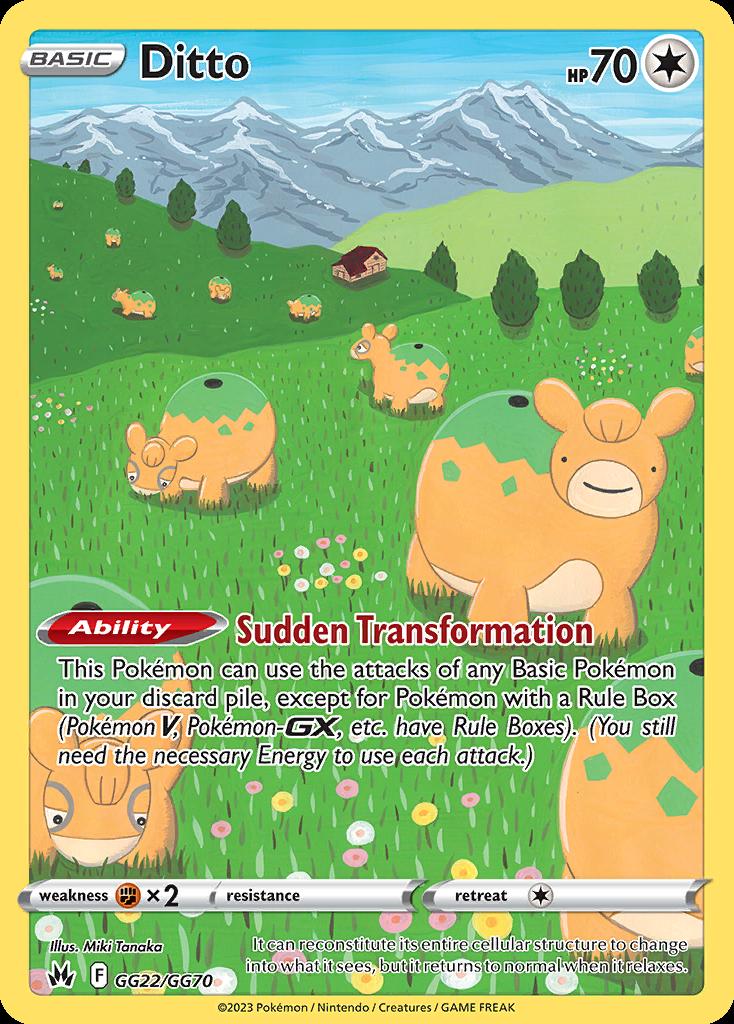 Pokemon Ditto (GG22/70) Crown Zenith Galarian Gallery LP HOLO | eBay