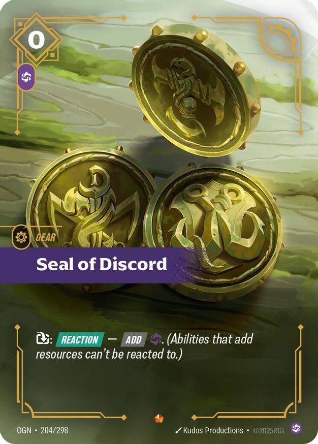 Riftbound Seal of Discord (204/353) Origins NM FOIL | eBay