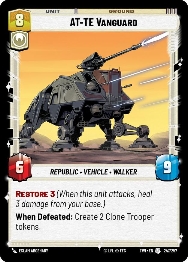 Star Wars Unlimited AT-TE Vanguard (247/596) Twilight of the